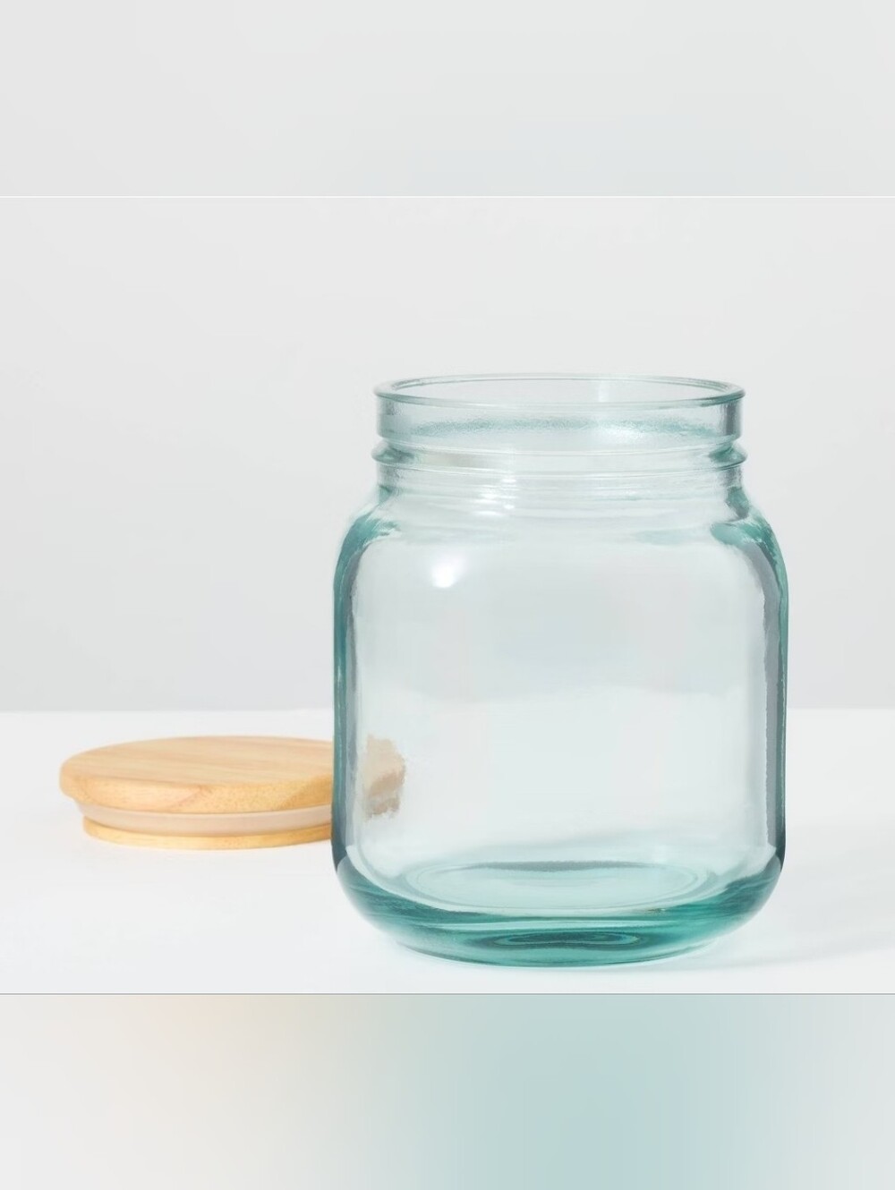 Hearth & Hand With Magnolia 37 Oz Glass Storage Jar with Wooden Lid